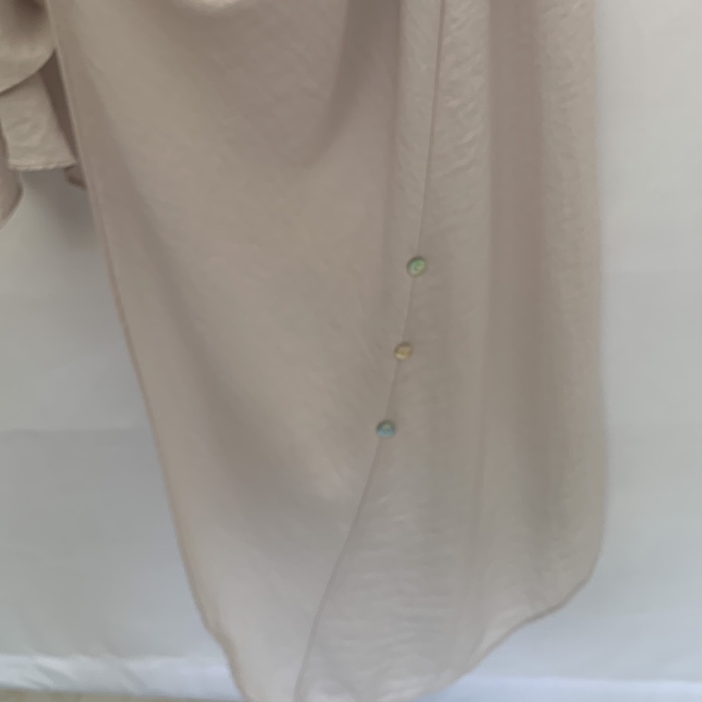 Marla Wynne Lagenlook Asymmetrical Sleeveless Top Light Grey Off White Small - Picture 6 of 11